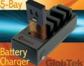 Battery Pack And 5-Bay Battery Charger System For Mobile Handheld Equipment Applications Battery Pack And 5-Bay Battery Charger System For Mobile Handheld Equipment Applications